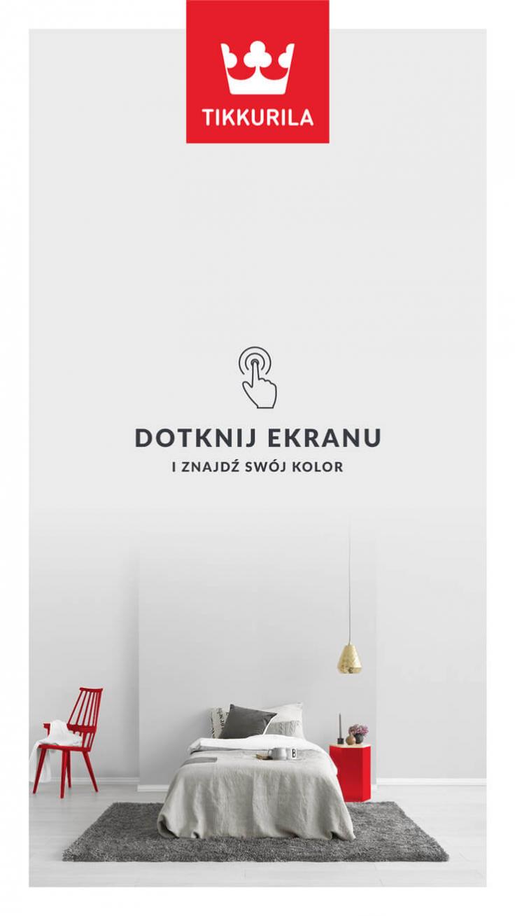 Projektowanie aplikacji - Tikkurila, strona startowa