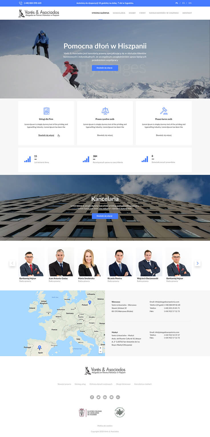 Projektowanie stron www - Vares, strona główna