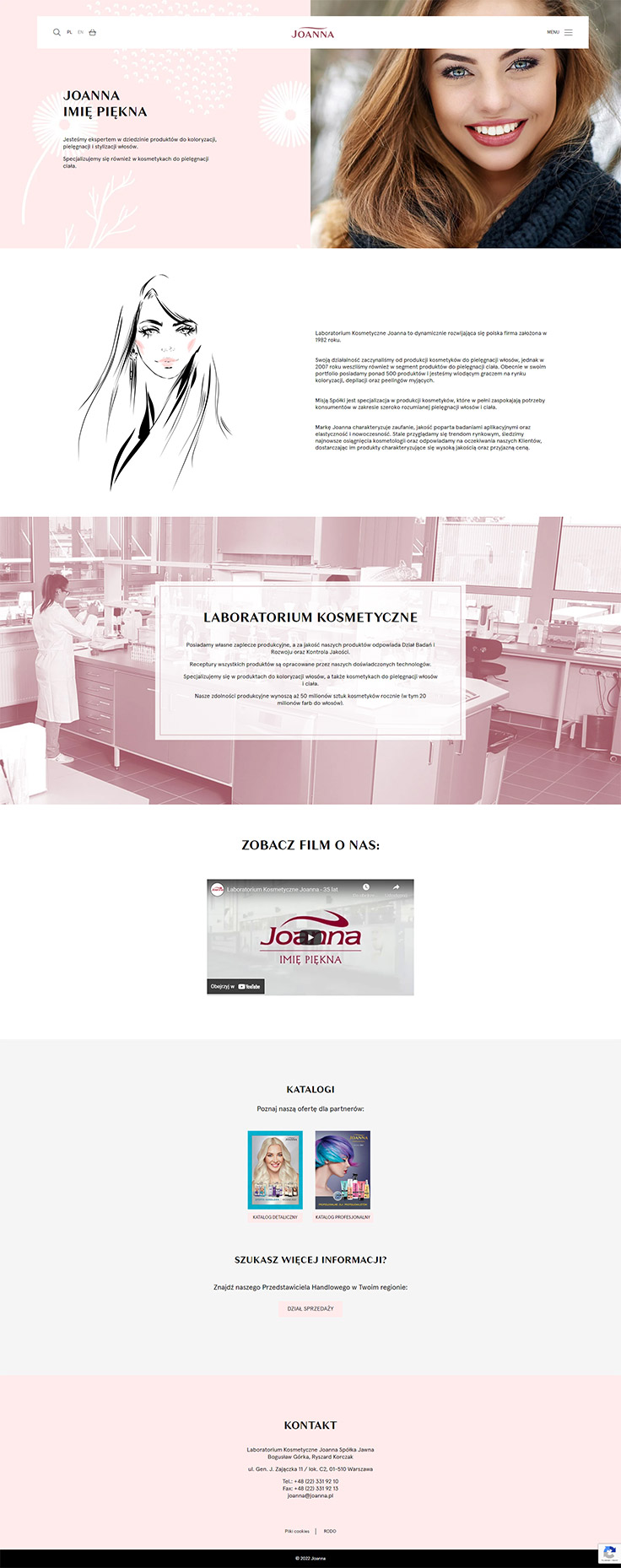 Projektowanie stron www - Joanna, o firmie