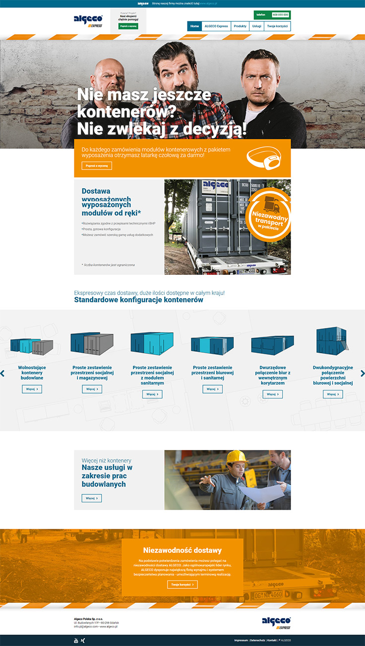 Projektowanie stron www - algeco express